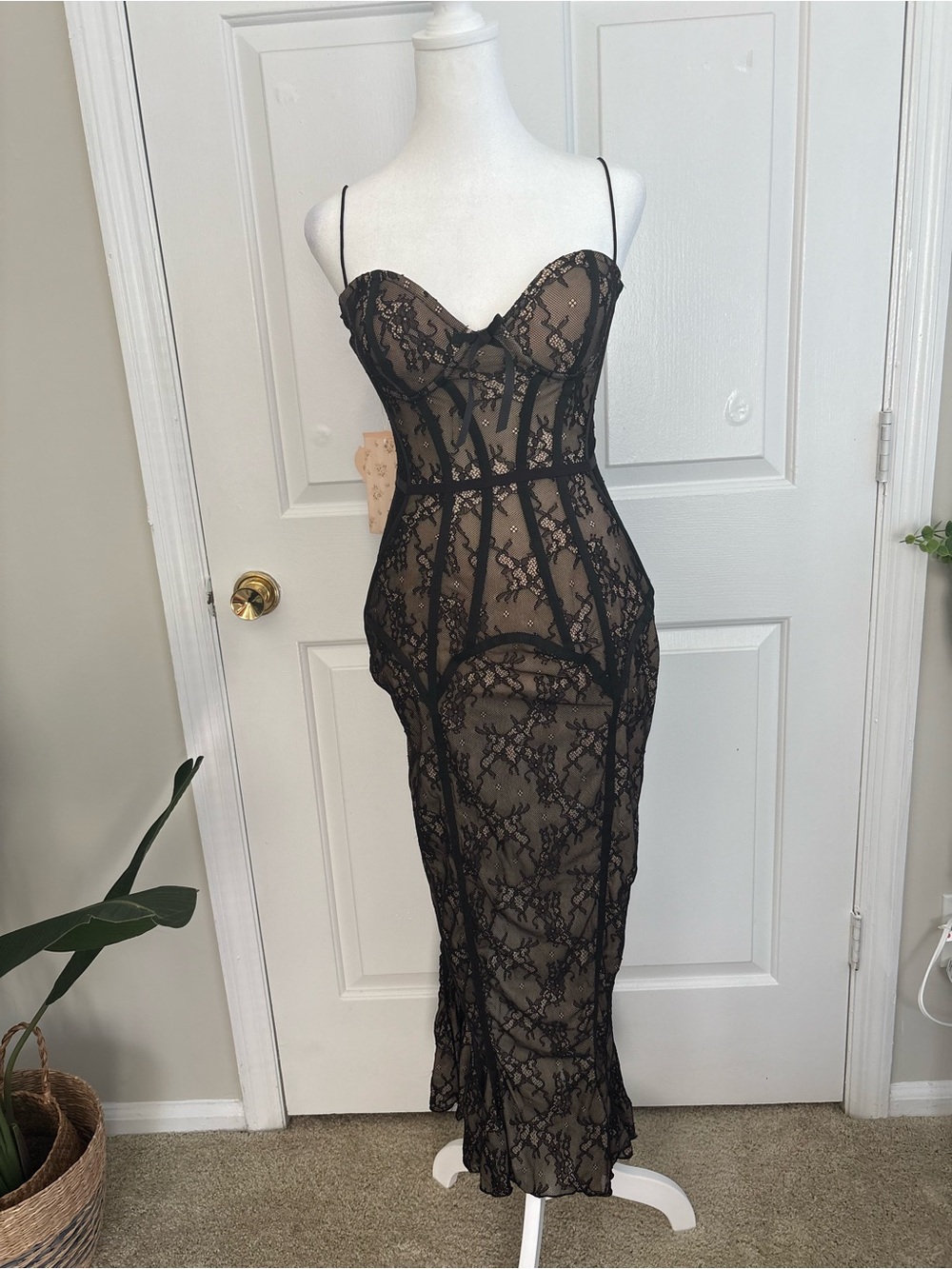 NWT Lacemade Black Moon Shade Corset Dress-M - Picture 8 of 12